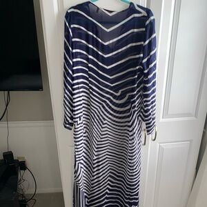 Soft Surroundings Maxi Dress 1 Piece Sheer Swimsuit‎ Cover Up Medium